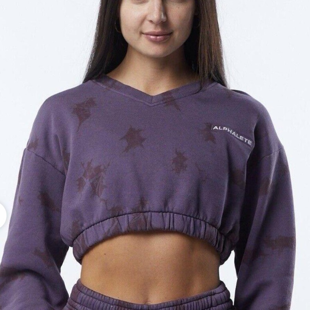 Alphalete Blue Sweatshirt crop top